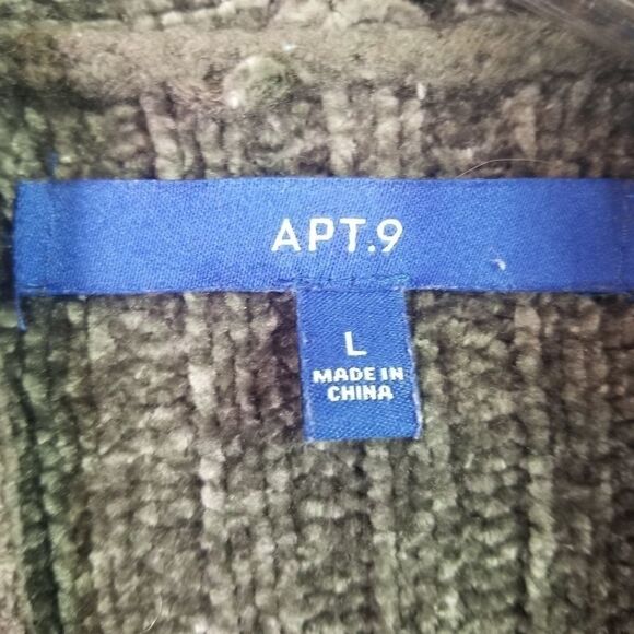 Apt 9 Velour Gray Knit Sweater. Size L. - Picture 8 of 9